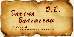 Darina Budimirov vizit kartica